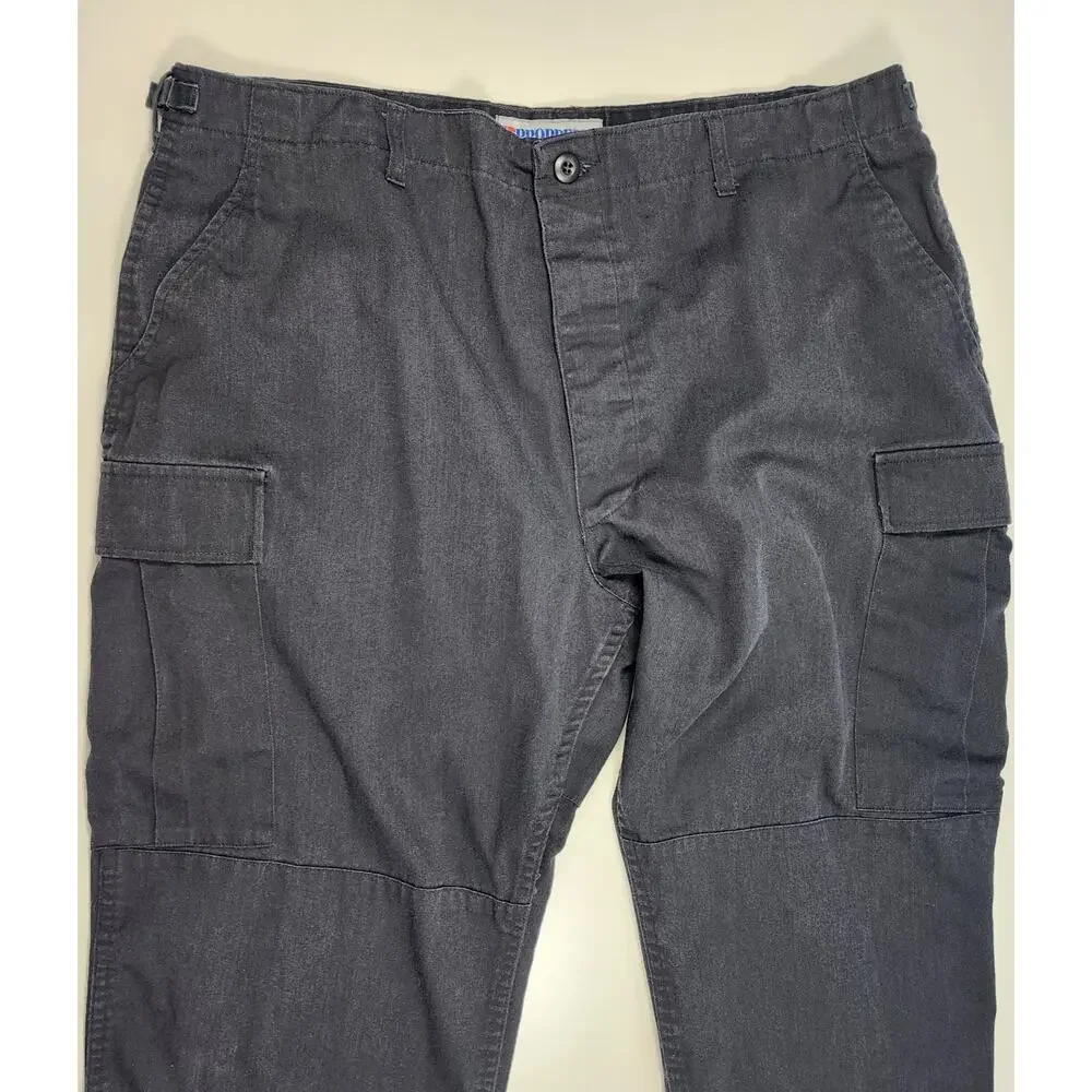 VTG Propper Combat Cargo Pants XL Regular‎ Black Military Tactical Cotton Poly